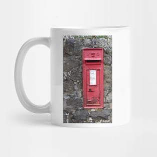 Traditional Red British Post Box in Wall [Royal Mail] Mug